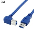 thumbnail image 1 of USB 3.0 A Male to Right 90 Degrees Angle USB 3.0 Type-B Male High Speed Printer Cable, Cable Length: 2m, 1 of 4