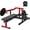 Black with 50lb Plates, variant on MITONOS Chest Press Machine,Weight Bench Press Machine with Independent Converging Arms,Adjustable Flat Incline Bench Press for Chest,AB Workout Home Gym Equipment(RED)