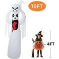 thumbnail image 2 of 10 FT Halloween Inflatable Decorations Giant Terrible Spooky Ghost, Outdoor Holiday Decor Blow Up Halloween Yard Decor, LED Lights Inflatables Outdoor Garden Lawn Halloween Decoration, 2 of 7