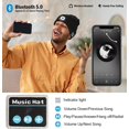 thumbnail image 2 of Bluetooth Beanie with The Light, Unique Tech Gifts for Men Husband Him Teen, Wireless Headphones for Fishing Jogging Working, Christmas Stocking Grey, 2 of 7