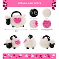 thumbnail image 2 of DolliBu Happy Mother's Day Super Soft Plush Black Nose Sheep Handbag - Cute Stuffed Animal Purse with Pink Heart Message for Best Mommy, Grandma, Wife, Daughter, Wild Life Plush Handbag Gift - 8.5", 2 of 6