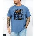 thumbnail image 2 of The Skellie Motel Halloween Shirt for Men & Women Unisex Spooky Skeleton Graphic Tee Blue Jean Shirt Adult Medium, 2 of 4