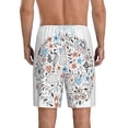 thumbnail image 3 of Kdxio Floral with Rabbits Print Mens Sleep Shorts Bottoms Soft Comfy Pajama Wear Pants with Drawstring Pockets, 3 of 7