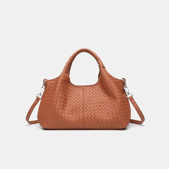 KKLDOGS Suede Woven Handbag for Women: Handwoven Vegan Leather Purse & Pockets for Style & Travel