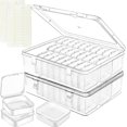 thumbnail image 1 of Caja Organizadora de Abalorios 60 Pcs de Recipientes de Plástico Transparente para Almacenamiento Mini Cajas para Manualidades y Joyería DIY, 1 of 4