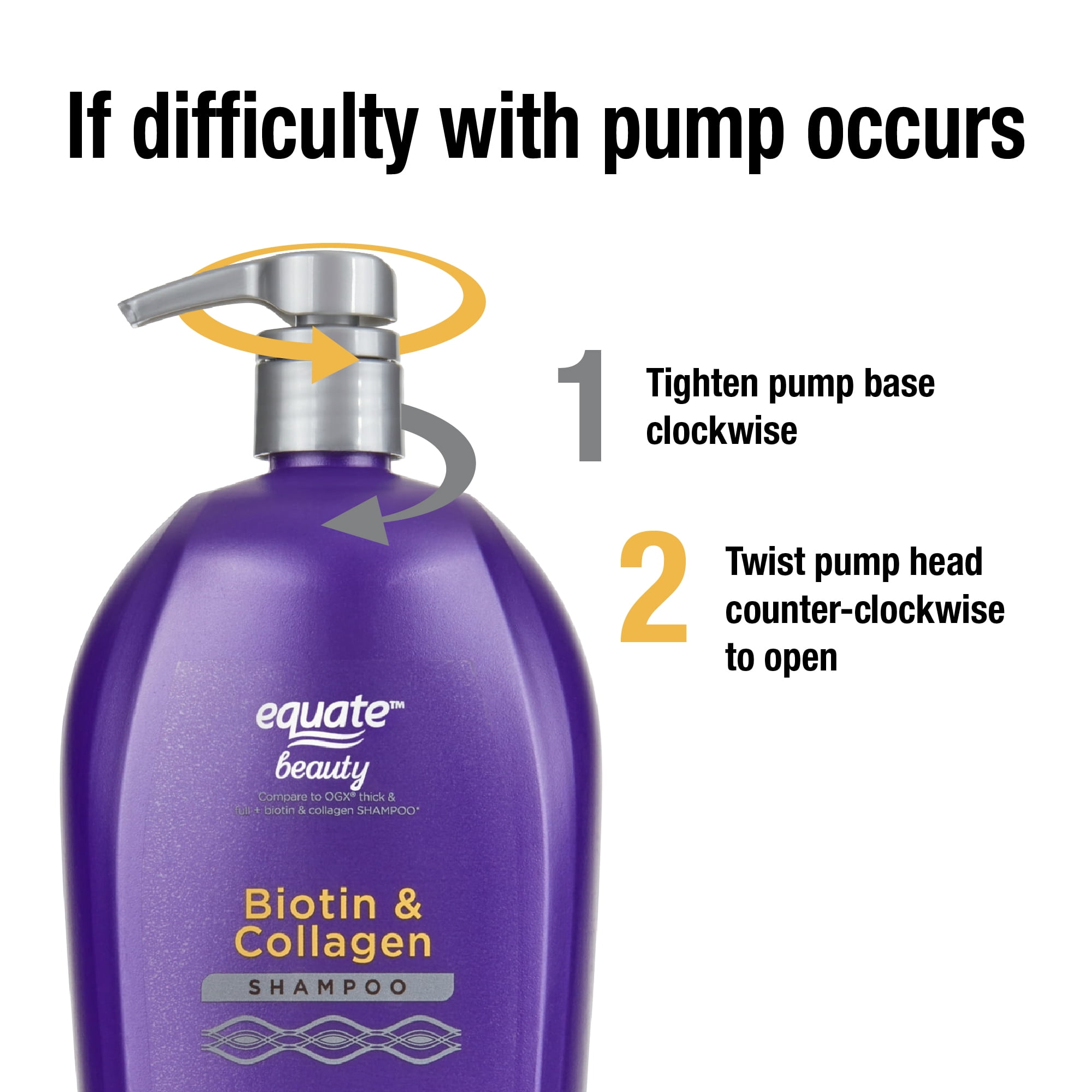 (3 pack) Equate Nourishing Daily Shampoo with Biotin & Collagen, 33.8 fl oz
