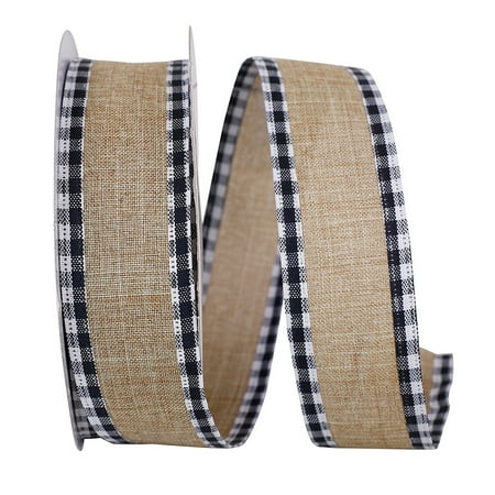 UPC: 0840108864186 | JAM Paper Checkered  Black & Natural  Linen  1.5in x 20yd  1/Pack