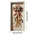 thumbnail image 3 of Eagokdc Christmas Door Cover Decorations Holiday Wall Hanging Tapestry, Xmas Front Door Cover Curtain for Hallway Balcony‑Railing Display, 3 of 6