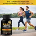 thumbnail image 3 of Shilajit Capsules Herbal Supplement with Ashwagandha, Rhodiola, Panax Ginseng & Turmeric – Energy & Vitality Support – Pack 3, 3 of 8
