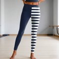 thumbnail image 4 of COMVALUE Women's and Plus Size Oh So Soft Knee & Full Length Leggings | Lots of Prints Navy Size S, 4 of 7