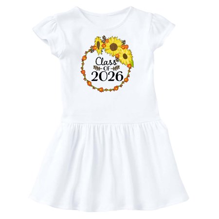 

Inktastic Class of 2026 Sunflower Wreath Gift Toddler Girl Dress
