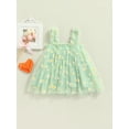 thumbnail image 2 of Douhoow Kids Girls Princess Dress Toddler Daisy Embroidery Sleeveless Sling Dress Mesh Tulle Dress, 2 of 7