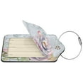 thumbnail image 4 of Rocae Vintage Rose for Leather Luggage Baggage Tags ID Label Privacy Cover ID Label with Stainless Steel Loop and Address Card, 4 of 5