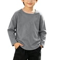 thumbnail image 2 of HAOTAGS Boys Soft Cotton Long-Sleeve Base Layer Top (9M–11Y) Comfortable, Breathable Everyday Tee for Toddlers & Kids Gray Size 18M, 2 of 10