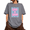 Grey, variant on UNISHE Women's God Is Good Graphic Short Sleeve T-Shirt Cream Blue Striped Bubble Font Oversized Tee