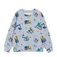 thumbnail image 4 of Abtuhar Fall Pullover Sweatshirt for Boys and Girls Crew Neck Excavator Print Casual Long Sleeve for 1-12 Years, 4 of 4
