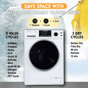 Equator Digital Compact 110V Vented/Ventless 18 lbs All-in-One Washer Dryer – White