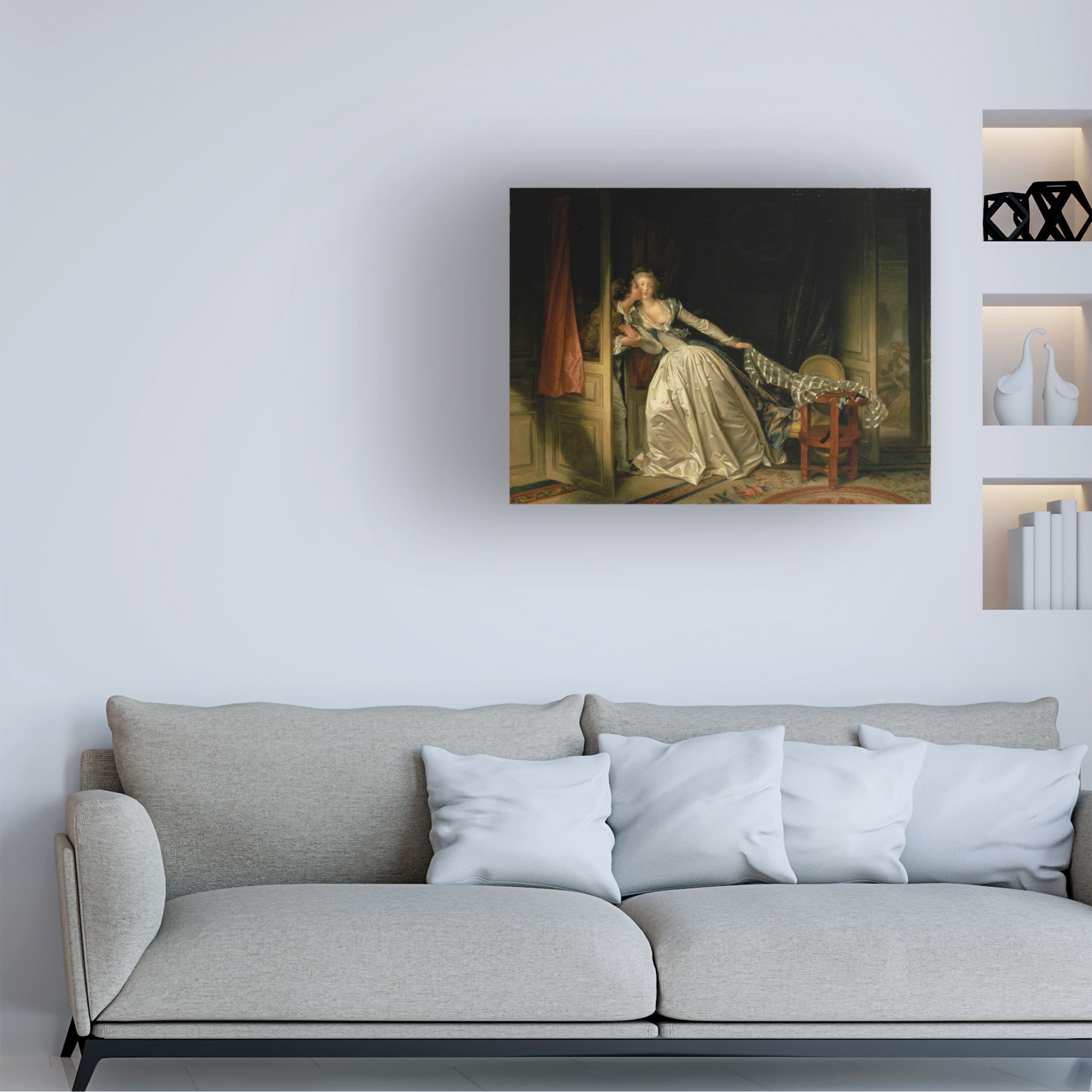 Trademark Fine Art Fragonard The Stolen Kiss Canvas Wall Art - 24x32