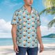 thumbnail image 3 of Fotbe Funny Cartoon Pugs Camisa Hawaiana para Hombre Unisex – Camisa Casual de Verano con Botones de Manga Corta de Algodón y Lino,Large, 3 of 7