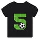 thumbnail image 3 of Camiseta de algodón con estampado de números de fútbol para niños y niñas, divertida camiseta de dibujos animados para cumpleaños de 1, 2, 3, 4, 5, 6, 7, 8 y 9 años, 3 of 5