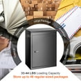 thumbnail image 6 of VEVOR Package Delivery Boxes for Outside 15.4" x 10.6" x 20.5", Galvanized Steel Wall Mount Mailbox with Coded Lock, Anti-Theft Baffle, IPX3 Waterproof Lockable Large Mail Box, 6 of 10