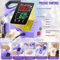 thumbnail image 4 of Adnoom 5 in 1 Heat Press Machine 15x15, 1200W Digital Heat Press, Slide Out Design, 360° Rotation, Heat Transfer Machine for Tshirt Plate Cap Mug, Purple, 4 of 8