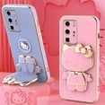 thumbnail image 5 of Funda de teléfono de silicona con espejo de Hello Kitty para Samsung Galaxy S23 Ultra S22 S21 S20 FE S10 Note 20 10 Plus A24 A34 A54, cubierta chapada, 5 of 5