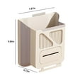 thumbnail image 3 of Meitianfacai Hanging Kitchen Trash Can Plastic Foldable Bin Wall Mounted for Cabinet Door, Perfect for Organizing Small Spaces in Your Home - Hang in Kitchen, Car, Bedroom, or Bathroom, 3 of 6