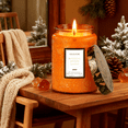 thumbnail image 5 of MEHOOM Cedarwood & Amber Wood Wick Scented Candle, 20oz Large Beeswax & Soy Blend, Clean Burning 100-Hour Candle, Cozy Gift for Home Decor, 5 of 11