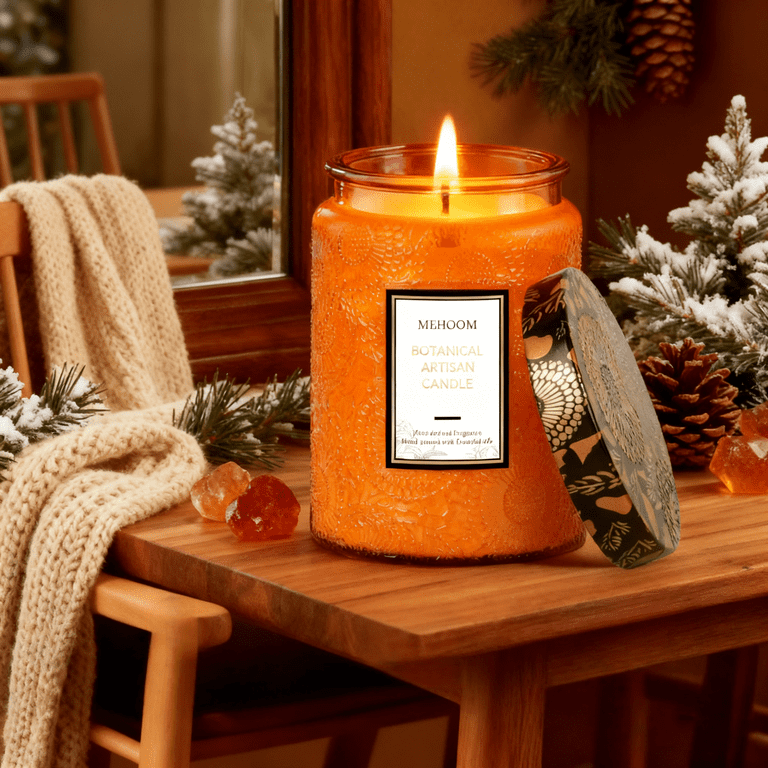 MEHOOM Cedarwood & Amber 20 oz Wood Wick Scented Candle photo 4