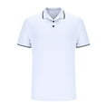 thumbnail image 5 of hoksml Men's Classic Golf Shirts Casual Loose Solid Color Collared Button Polo Shirt Summer Lightweight Mesh Short Sleeve Turndown Collar Tops, 5 of 6