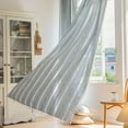 thumbnail image 6 of Curtain,Boho Curtains For Bedroom Embroidery Striped Farmhouse Linen Curtains 63 Inch Length 2 Panels For Living Room Blue Light Filtering Window Curtains Rod Pocket Drapes, 6 of 9