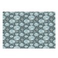 thumbnail image 1 of Geometric Circle Cutting Board, Floral Ornamental Pastel Toned Shapes and Swirls Lines Vintage Display, Decorative Tempered Glass Cutting and Serving Board, Large Size, Pink Blue, by Ambesonne, 1 of 1
