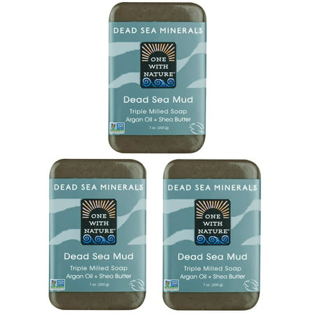 DEAD SEA Salt Mud SOAP 3 PK, Dead Sea Salt, Shea Butter, Argan Oil, Magnesium, Sulfur, Mineral Soap. All Skin Types, Problem Skin. Acne, Eczema, Psoriasis, Natural, Therapeutic, Antibacterial - 7
