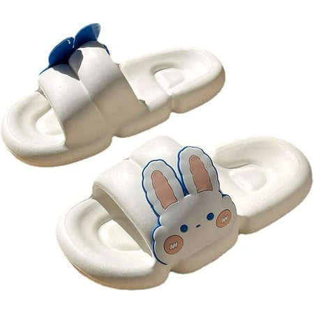 

CoCopeaunt Little Rabbit Slippers for Women EVA Open Toe Bath Shower Slipper Non-Slip Gym House Slipper for Indoor & Outdoor