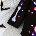 thumbnail image 5 of ENFLASH Newborn Baby Girl Halloween Outfit Colorful Skeleton Halloween Clothes Long Sleeve Romper+Tutu Skirt+Headband 3Pcs, 5 of 9