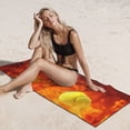 thumbnail image 6 of Uemuo Tennis Ball In Fire Print Beach Towel for Women, Silver Fox Velvet Beach Towel, Quick-Dry Beach Towel,Pool Bath Beach Beach Towel Adult Blanket 27.5x55in, 6 of 6