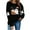 Black, variant on Womens Halloween Sweatshirts Crewneck Printed Shirts Fall Winter Long Sleeve Sweaters Casual Blouses Loose Fitting Sweatshirt Pullover Top Halloween Costumes