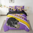 thumbnail image 2 of Erosebridal Sports Bedding Twin Size 7pcs, Lightweight, Purple, Pittsburgh, 2 of 5