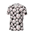 thumbnail image 6 of Wukai Cute Baseball Print Men's Short-Sleeved Mesh T-Shirt,Quick-Dry Short Sleeve Workout T-Shirt-5X-Large, 6 of 8