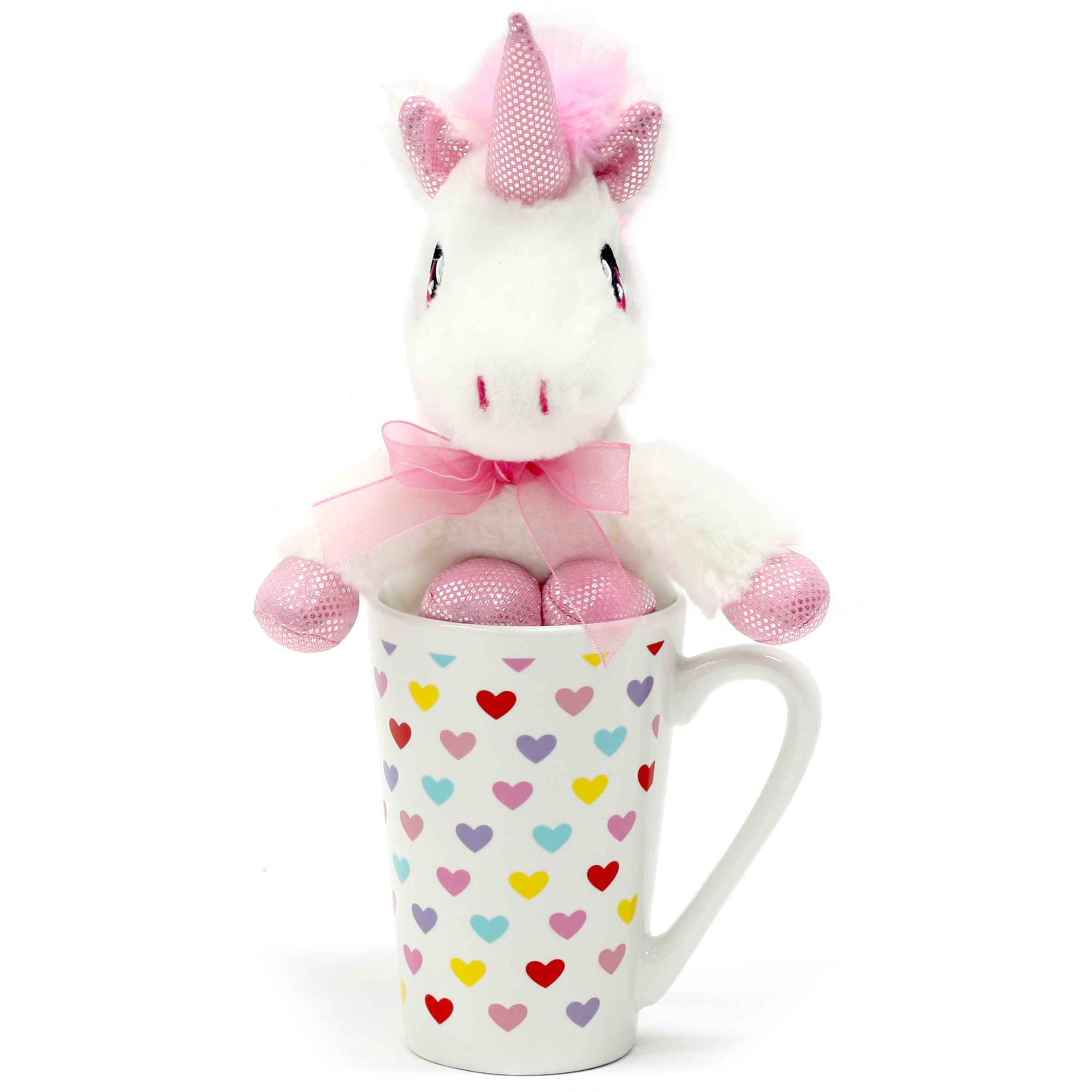 Valentine's Day Plush Animal In Latte Mug Gift Set