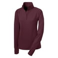 thumbnail image 7 of Womens Sport Wick Stretch 1/2 Zip Polyester/Spandex Pullover Maroon XXL, 7 of 7