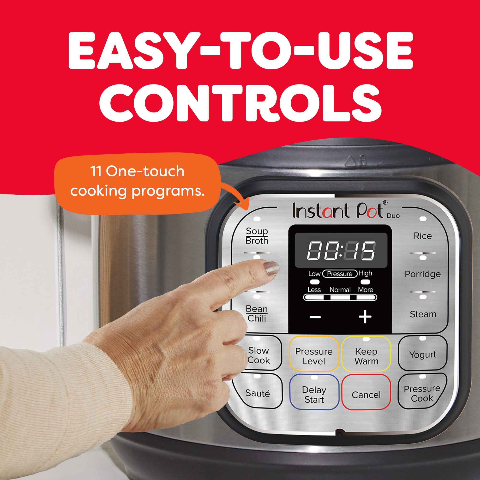 Autocuiseur électrique 7 en 1 Instant Pot Duo, cuiseur à riz lent, cuiseur vapeur, sauteuse, yaourtière, chauffe-plat et stérilisateur, application gratuite avec plus de 1 900 recettes