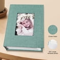 thumbnail image 3 of Green Linen 4×6 Insert Photo Album, 100-Page Single-Pocket Picture Organizer for Travel, Events & Memory Collections, 3 of 6
