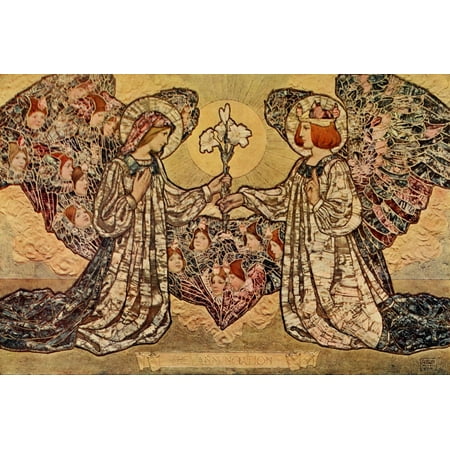 Mother Of Pearl Panels International Studio 1904 Panel in Gesso and Mother-of-pearl Canvas Art - Frederick Marriott (18 x 24) ()