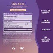 Natrol Ultra Sleep 3-in-1, Melatonin, GABA, Botanicals, 30 Dissolve Tablets