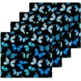 thumbnail image 2 of SKYSONIC Butterfly Cotton Washcloths Set of 2, Highly Absorbent Soft Fingertip Towel for Bathroom, Gym, Hotel and Spa, 12x12 Inch, 2 of 7