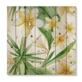 thumbnail image 3 of Designart 'Yellow Flowers and Tropical Foliage X' Traditional Print on Natural Pine Wood, 3 of 5