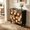 Antique Black + Engineered Wood, variant on 30.31" Sideboard with Honeycomb Pattern, Modern Accent Cabinet - Storage Buffet