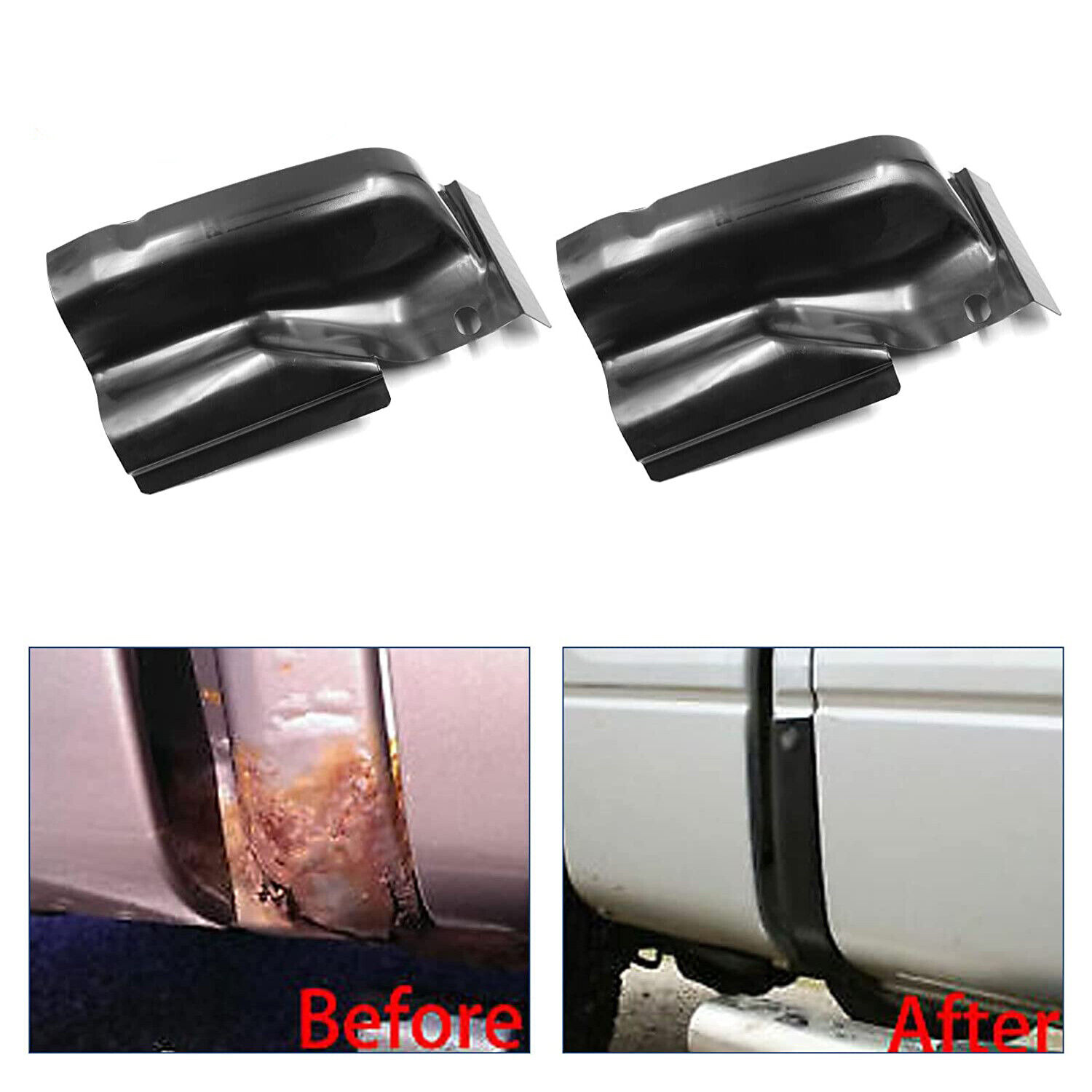 4 Door Crew Cab Metal Cab Corners Set Compatible with Ford F150 2009